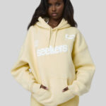 Sisters and Seekers Motif Hoodie Butter Yellow