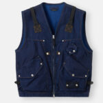Stone Island Indigo Polypropylene Denim Light Rinsed Utility Vest Blue