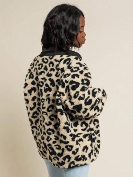 Stussy Ventura Leopard Sherpa Jacket