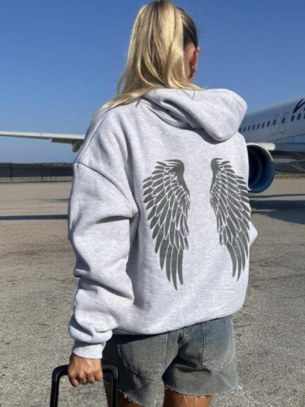 Subdued Angel Hoodie Grey