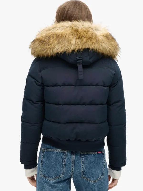 Superdry Everest Navy Hooded Bomber Jacket