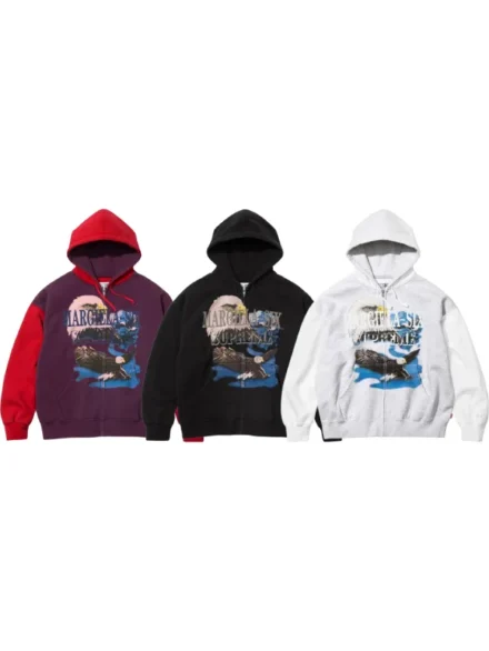 Supreme MM6 Maison Margiela Eagle Zip Up Hooded Sweatshirt