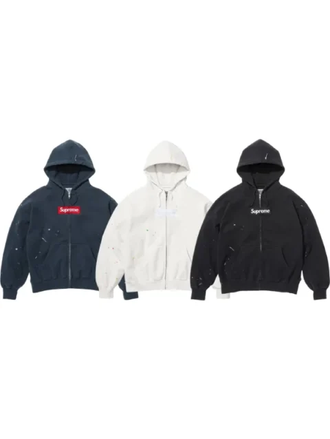 Supreme Maison Margiela Box Logo Zip Up Hooded Sweatshirt