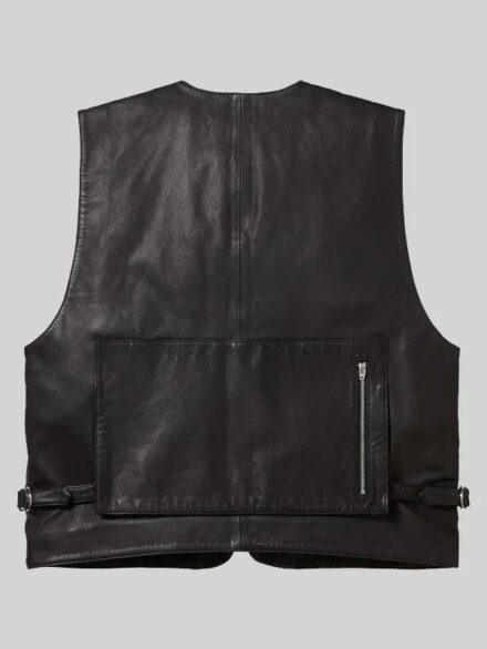 Supreme Cargo Leather Vest Black