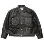 Supreme True Religion Leather Trucker Jacket Black