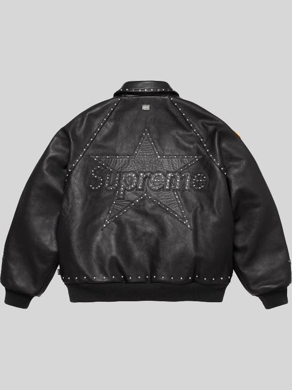 Supreme Vanson Leathers B B Simon Black Bomber Jacket