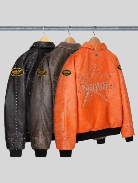 Supreme Vanson Leathers B B Simon Bomber Jacket