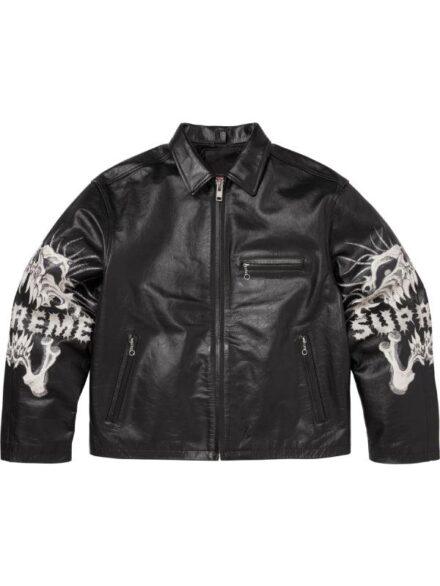 Supreme x Y s Leather Jacket Black