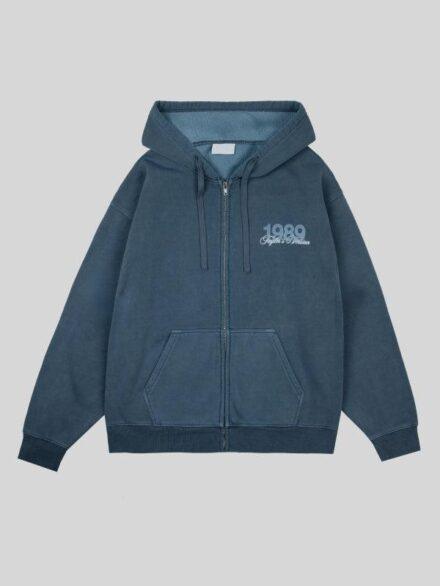 Taylor Swift 1989 Zip Up Hoodie Blue