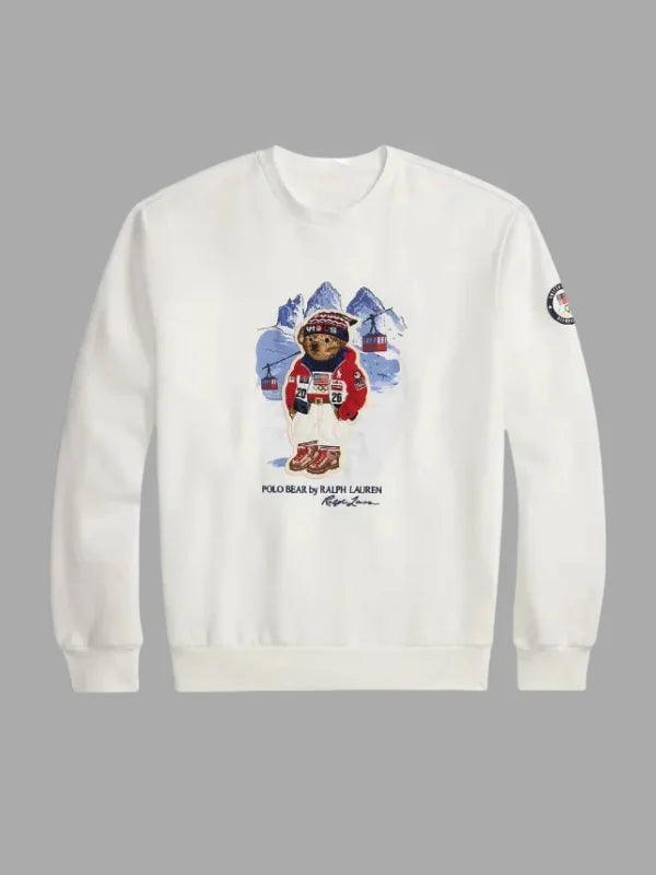 Team USA Polo Ralph Lauren 2026 Winter Olympics Polo Bear Sweatshirt White