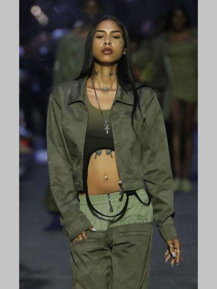 Telfar20thAnniversaryRunwayGioGreenJacket