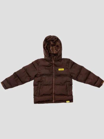 Thats A Awful Lot Of Cough Syrup Puffer Jacket Brown