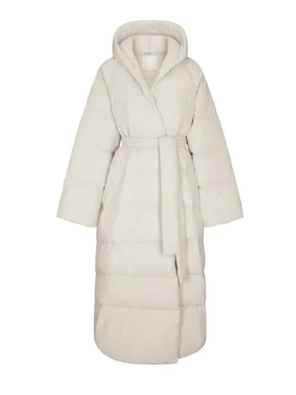 The North Face x Skims Nuptse Wrap Parka Coat White