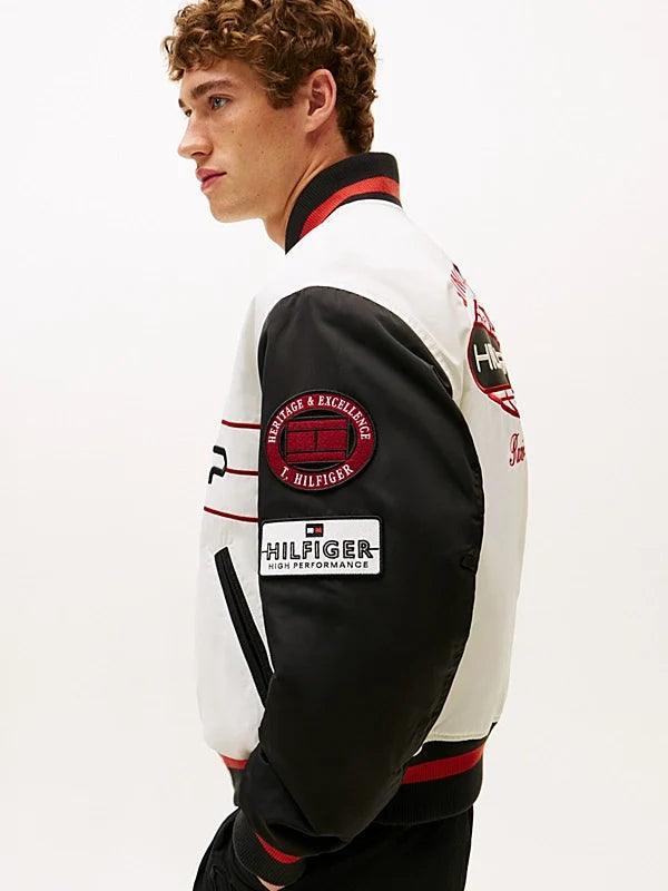 Tommy Hilfiger APXGP F1 Movie Graphic Varsity Jacket Bomber Jacket