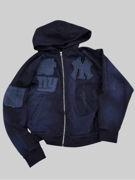 Travis Scott Cactus Jack All Leagues Zip Up Hoodie Blue