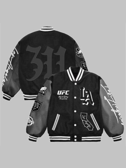 UFC 311 Los Angeles Varsity Jacket Black