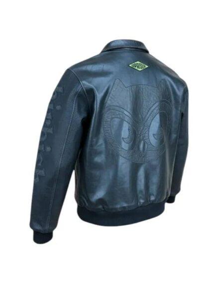 Uprisers LAB x birb Upcycled Black Leather Jacket