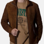 Vintage Suede Brown Leather Trucker Bomber Jacket 595x793 1