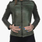 Violetta Bis Women s Green Zip up Jacket