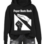 Walmart Paper Beats Rock Hoodie Black