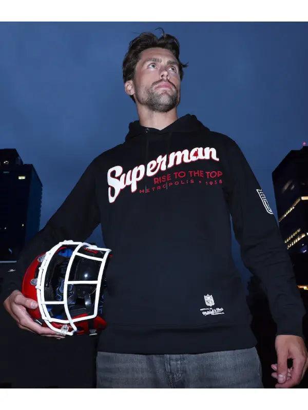 Warner Bros Superman X NFL Force For Good Hoodie Mens