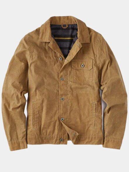 Waxed Trucker Brown Jacket