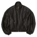 Willy Chavarria Ruff Rider Leather Jacket Black