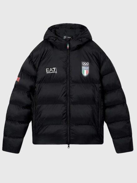 Winter Olympics 2026 Team Italy EA7 Emporio Armani Puffer Jacket Black