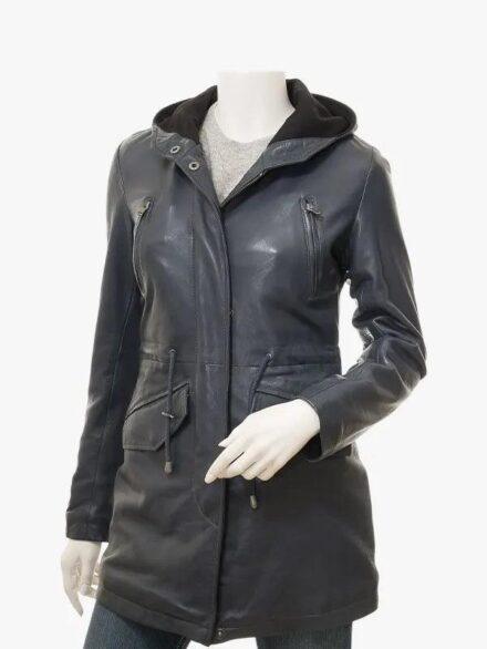 Women s Blue Parka Jacket Echo