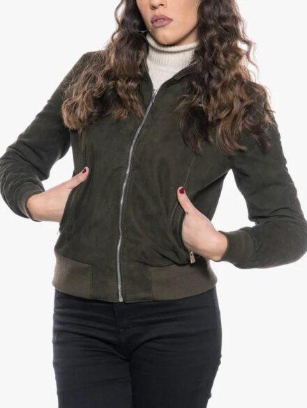 Women s Bomber Suede Jacket