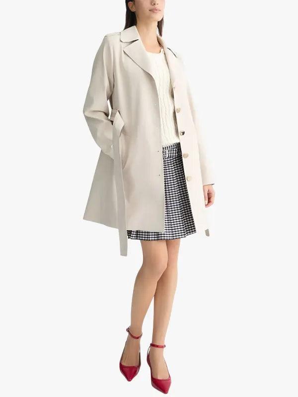 Women's Belted Mid-Length Coat