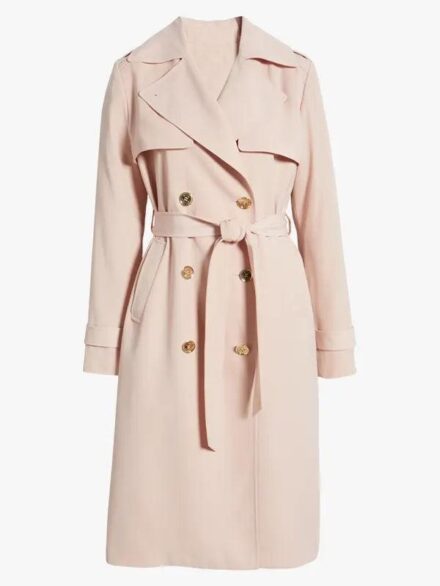 Women's Classic Double-Breasted Trench Coat with Belt