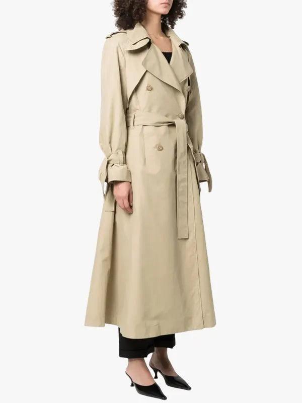 Women's Double-Breasted Long Overcoat