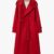 Women's Double-Breasted Red Trench Coat