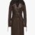 Women’s Fur Collar Leather Trench Coat