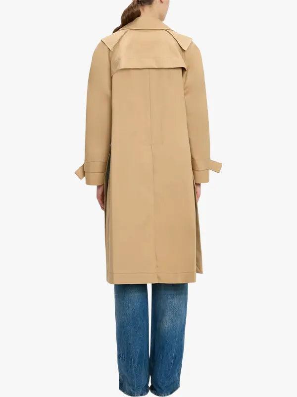 Women's Wrap Camel Trench Coat