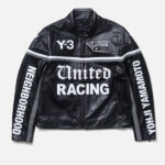 Y 3 NBHD Leather Racer Jacket Black