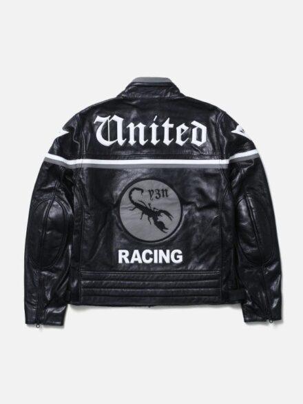 Y 3 Neighborhood Leather Racer Jacket Black