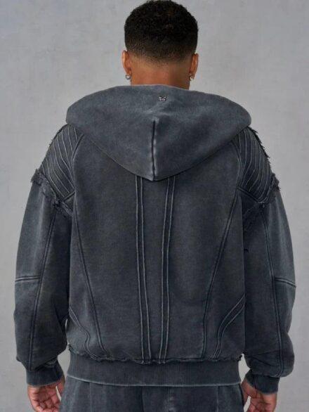 YoungLA x Batman Armored Grey Zip Up Hoodie