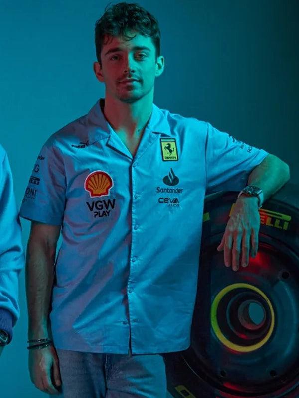 ferrari miami blue shirt