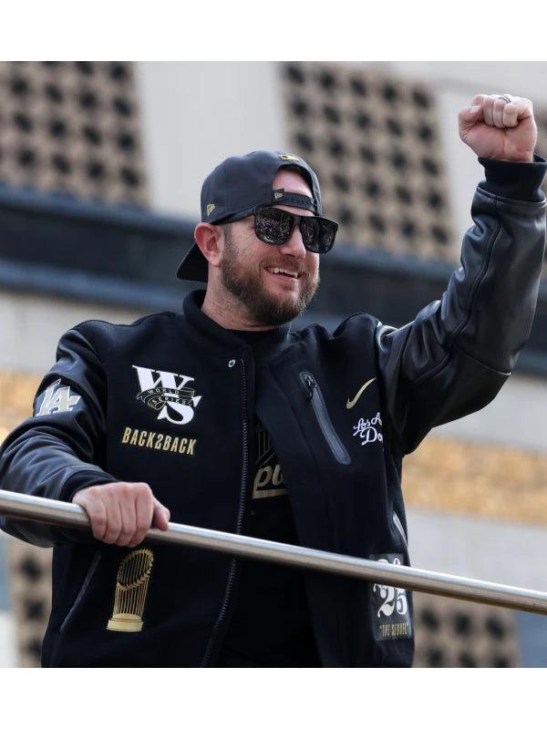 la dodgers back to back world series jacket black