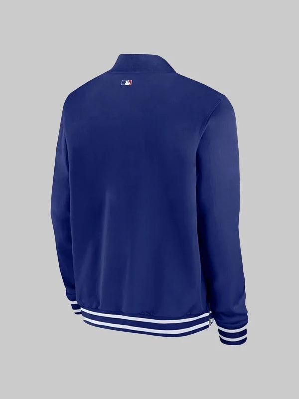 los angeles dodgers nike authentic collection full zip bomber jacket royal