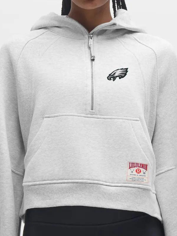 lululemon Eagles Grey Scuba Half Zip Hoodie