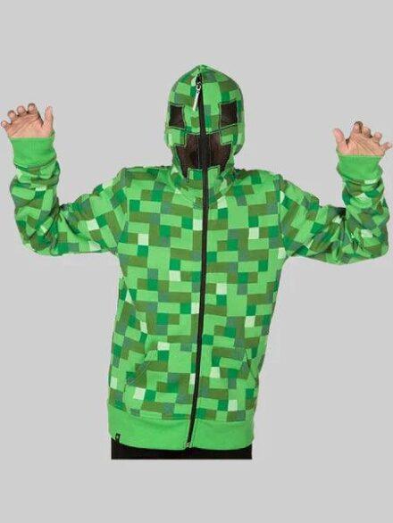minecraft zip up hoodie