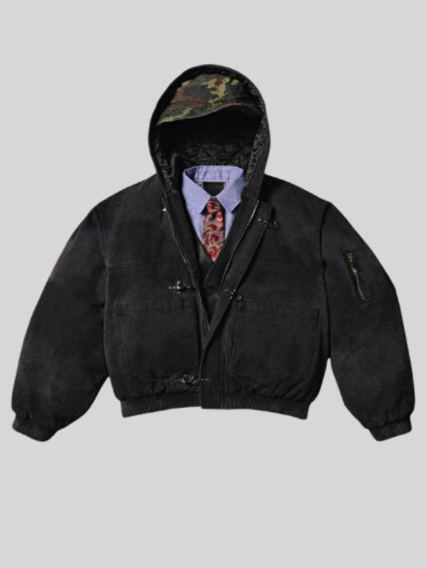 shinzo canvas clasp workwear bomber jacket