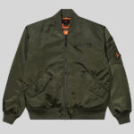 undefeated x jordan bomber jacket green