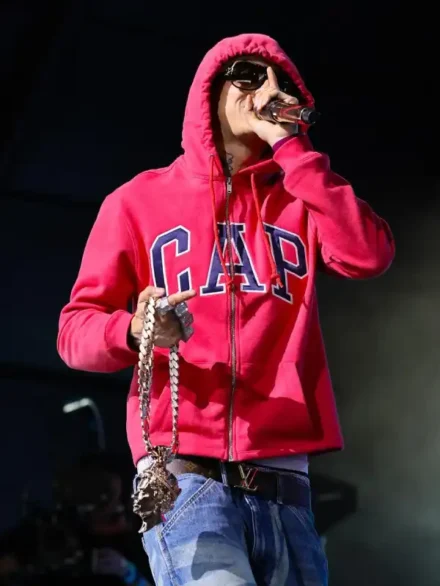 Coachella Central Cee Cap Hoodie Red