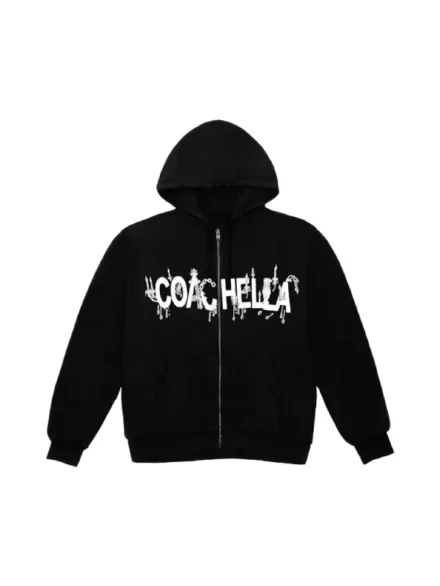 Coachella On The Gobi Black Zip-Up Hoodie