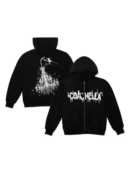 Coachella On The Gobi Zip Hoodie Black