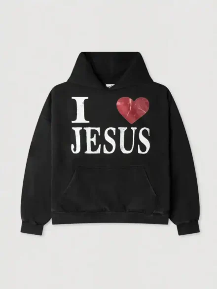 I Love Jesus Hoodie Black